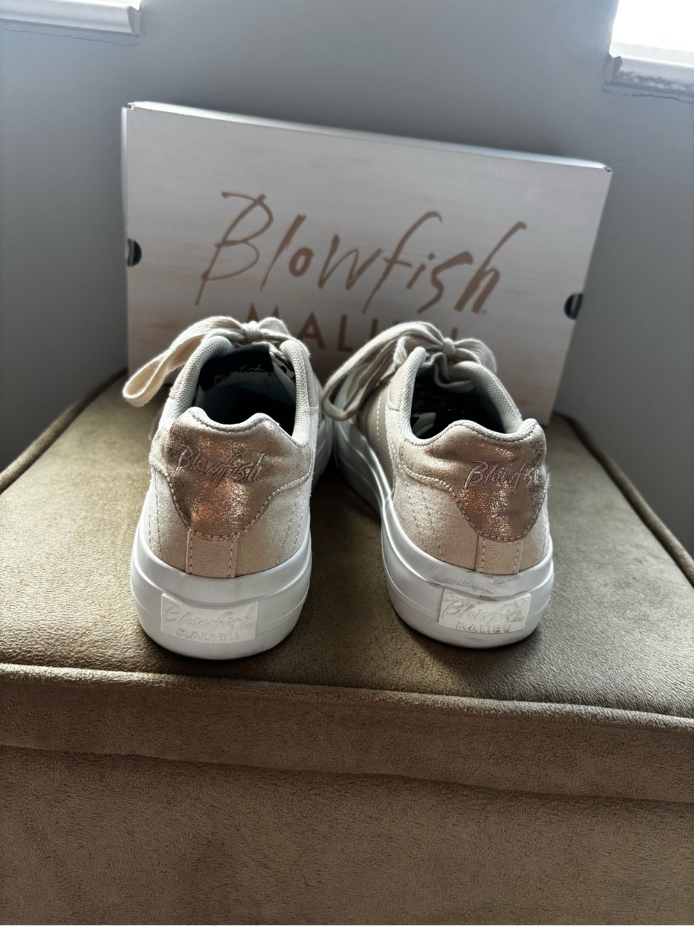Blowfish Light Pink Canvas Platform Sneakers - Picture 3 of 5